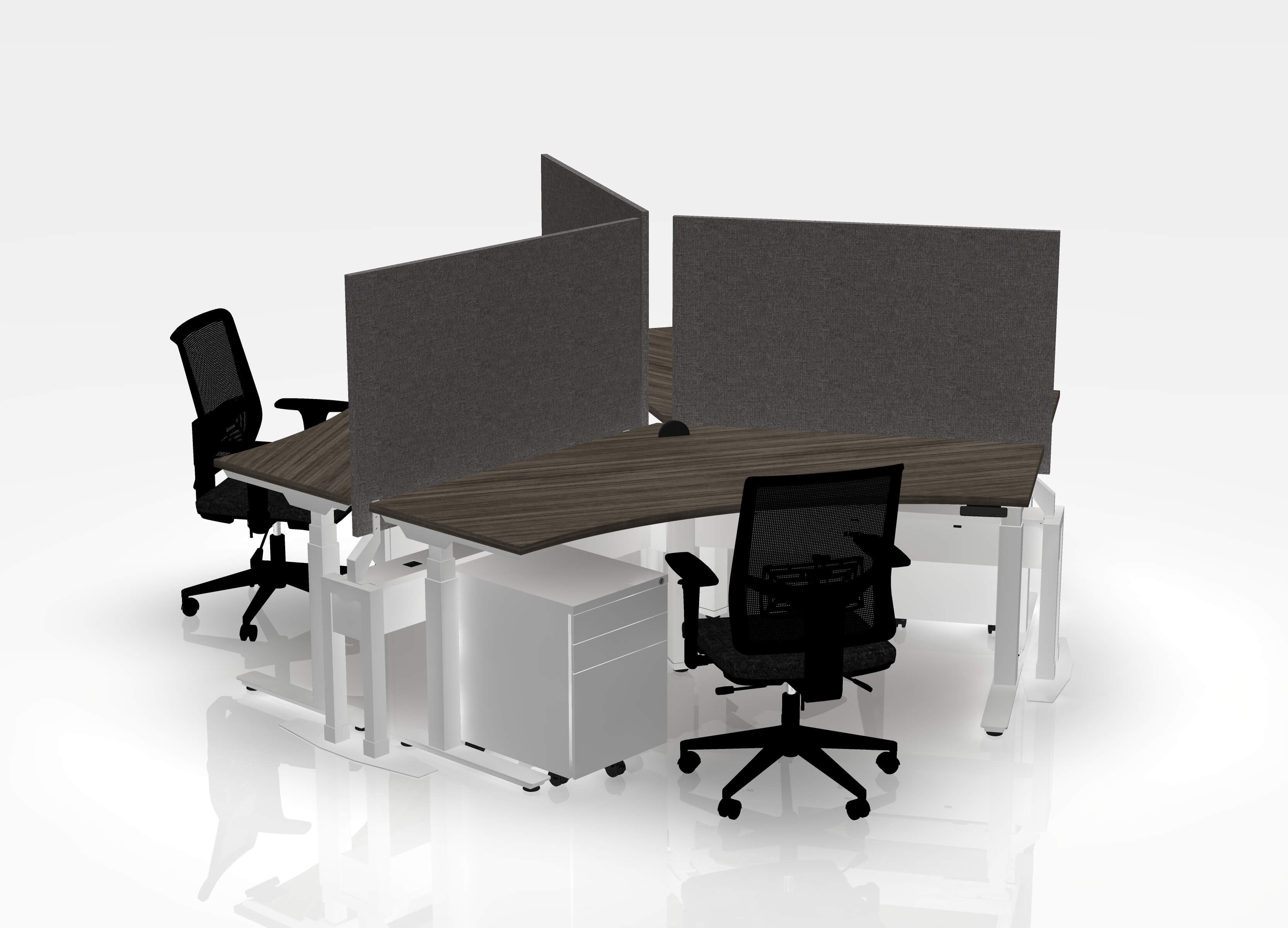 120 Think Pod Desk Bundle (sit to stand) - Pod of 3 - Image 10