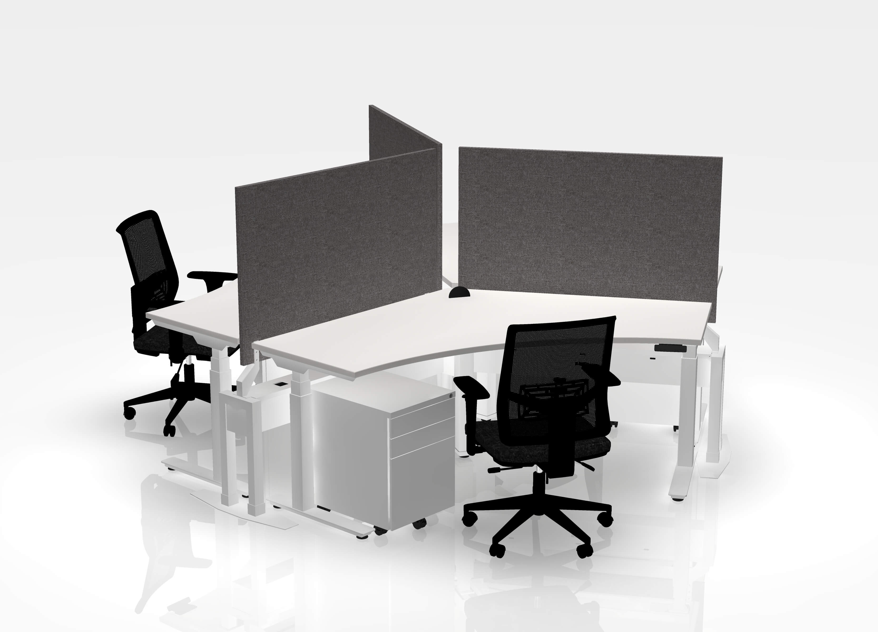 120 Think Pod Desk Bundle (sit to stand) - Pod of 3 - Image 13