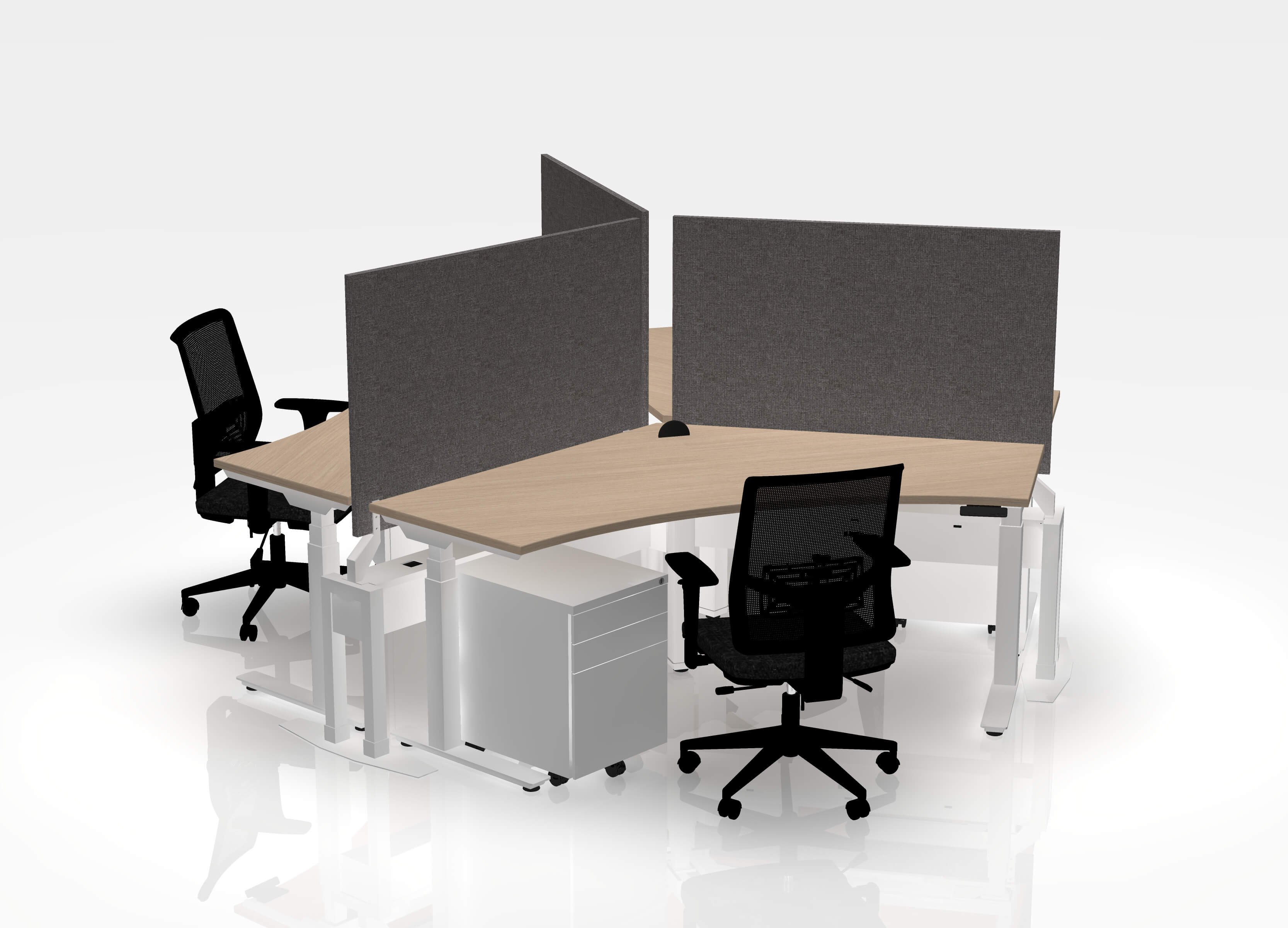 120 Think Pod Desk Bundle (sit to stand) - Pod of 3 - Image 18