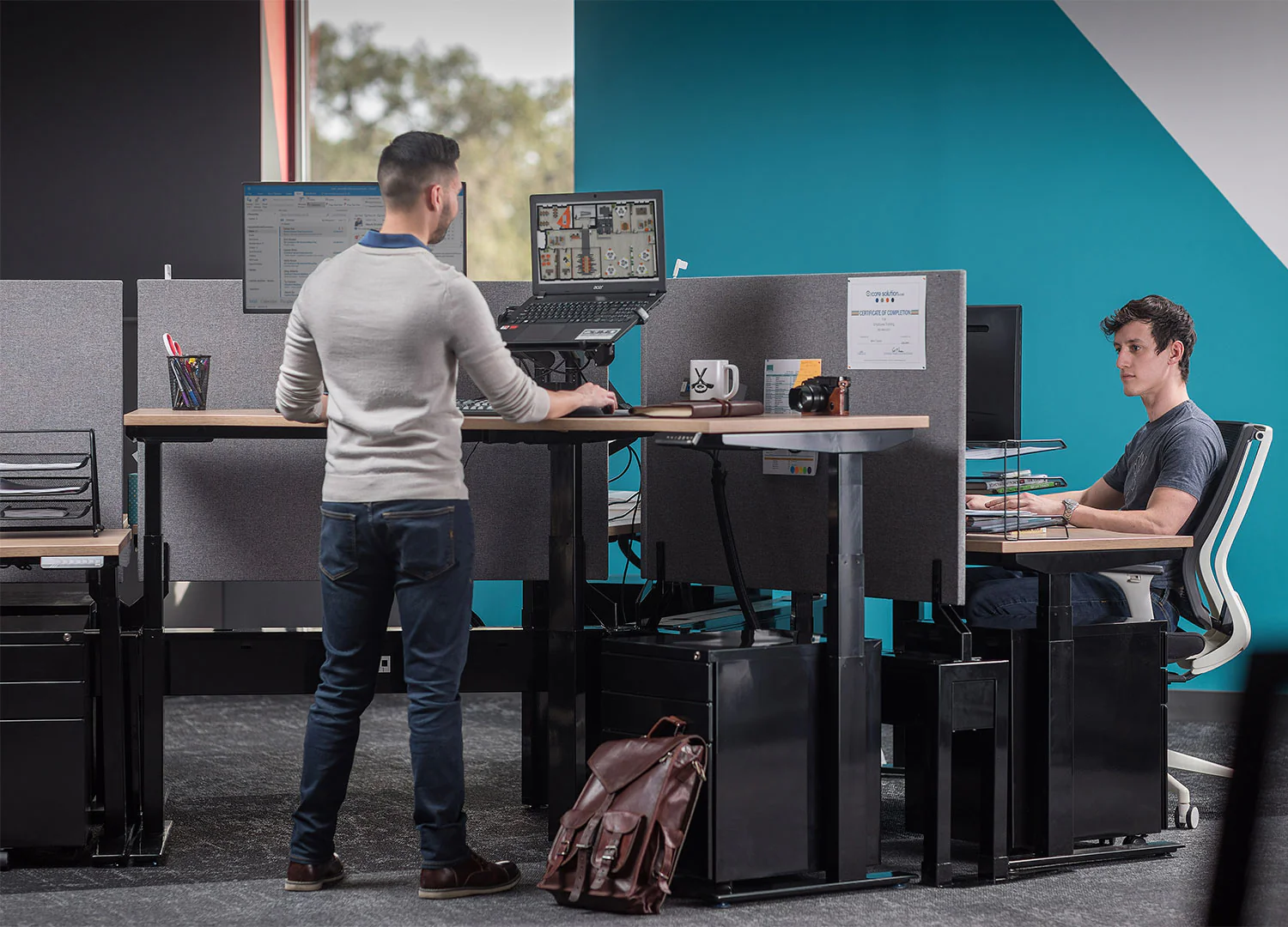 120 Think Pod Desk Bundle (sit to stand) - Pod of 3 - Image 3