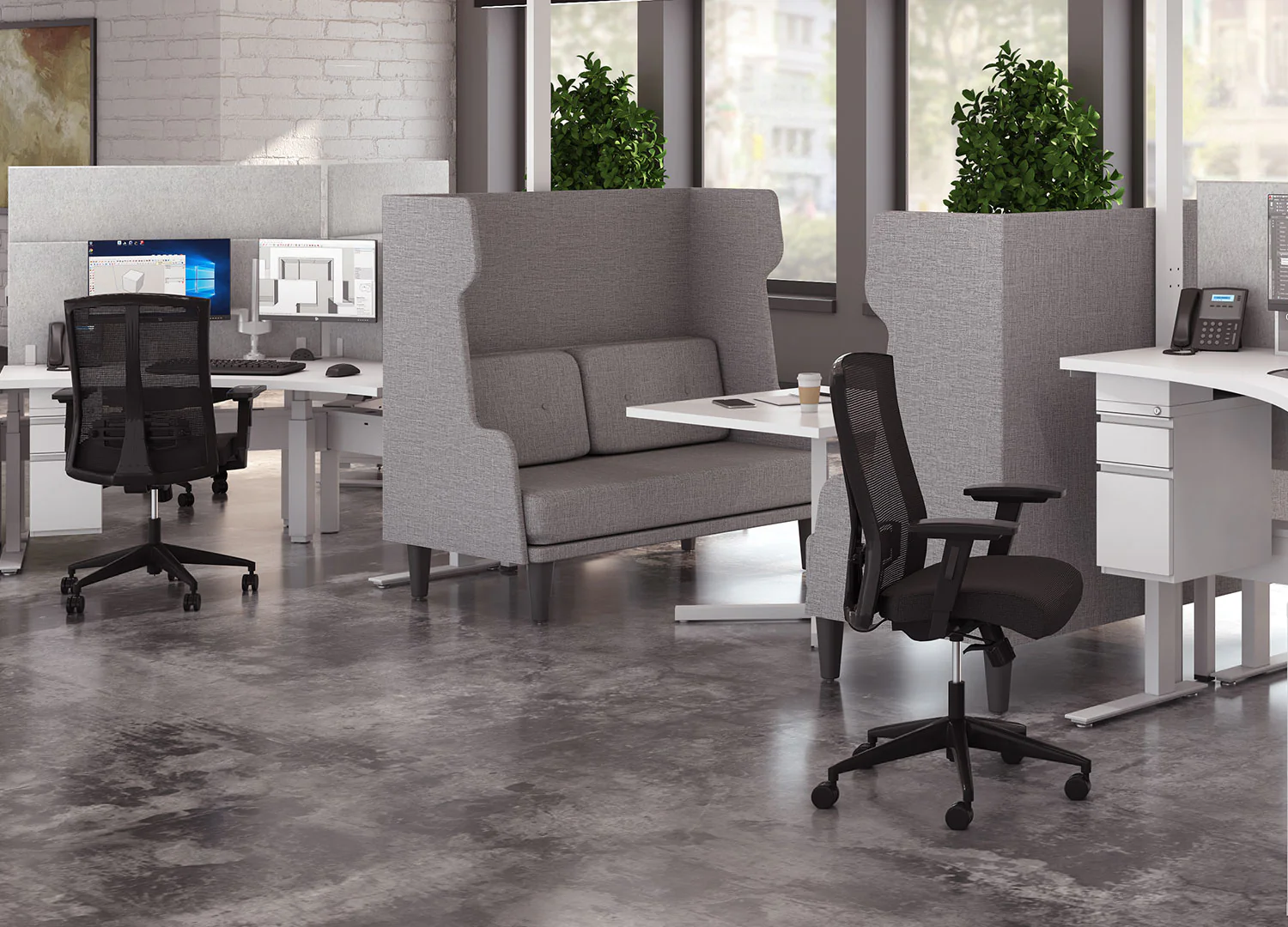 120 Think Pod Desk Bundle (sit to stand) - Pod of 3 - Image 5