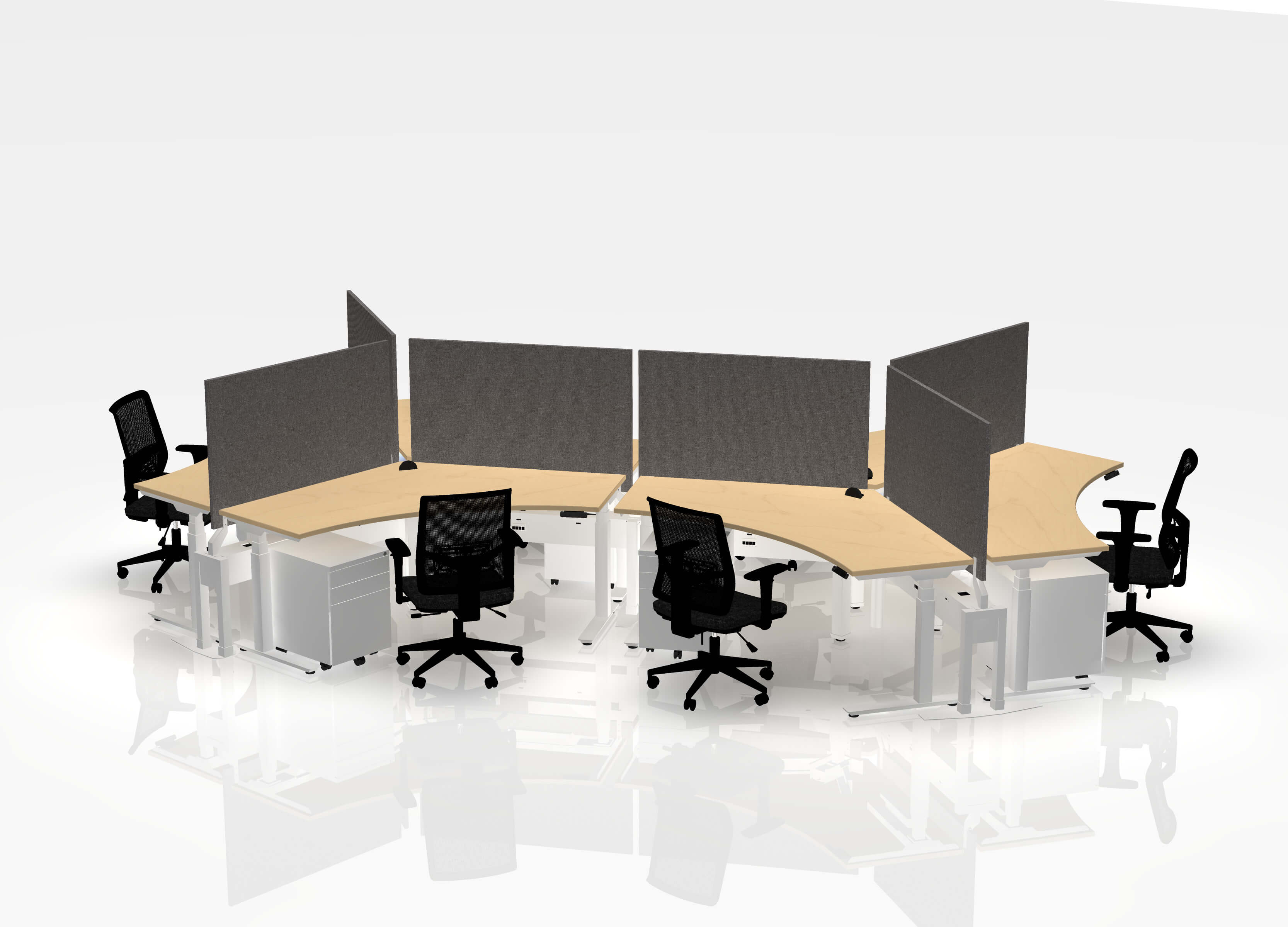 120 Think Desk Bundle (sit to stand) - Pod of 6 - Image 16