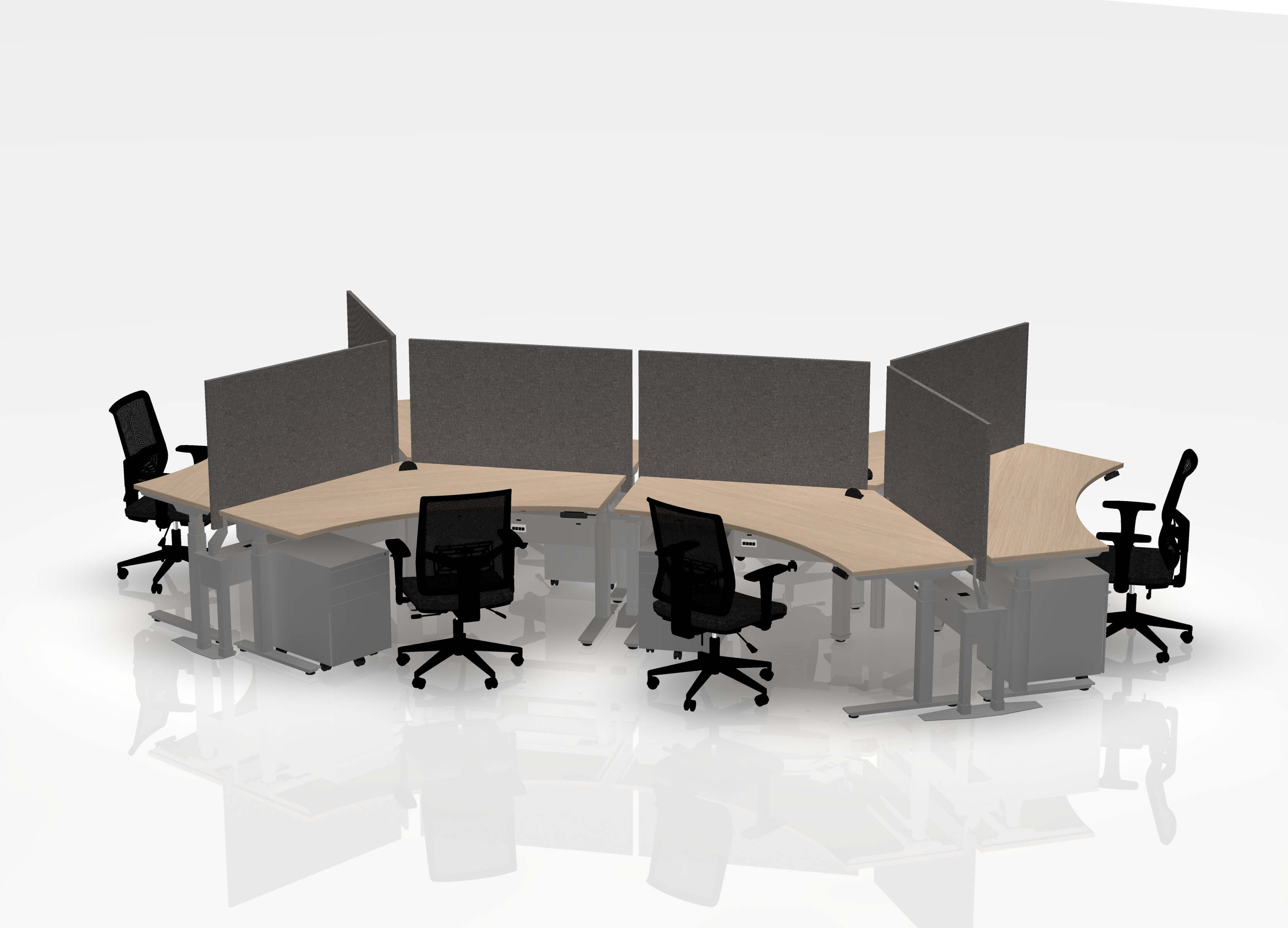 120 Think Desk Bundle (sit to stand) - Pod of 6 - Image 17