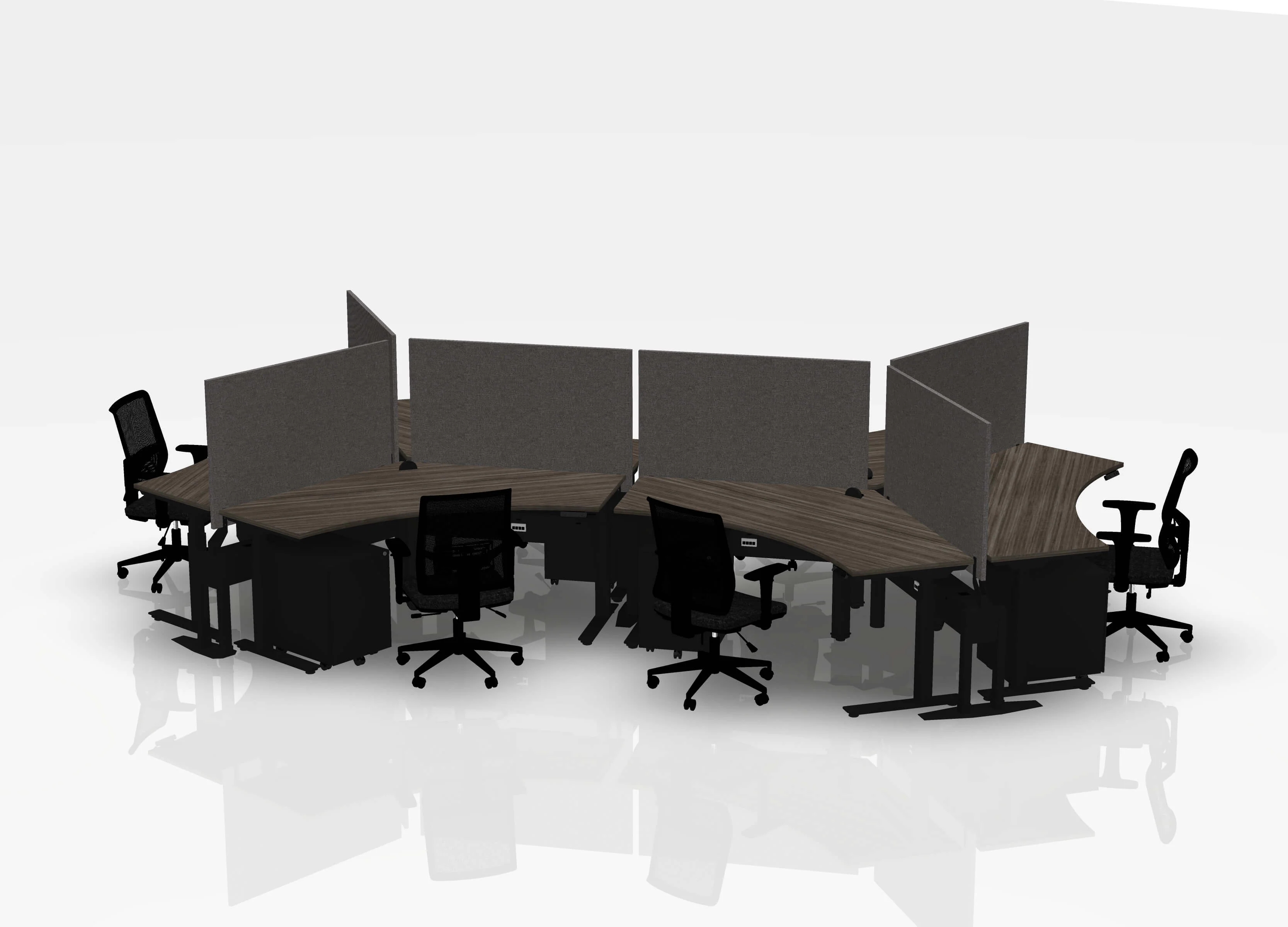 120 Think Desk Bundle (sit to stand) - Pod of 6 - Image 8