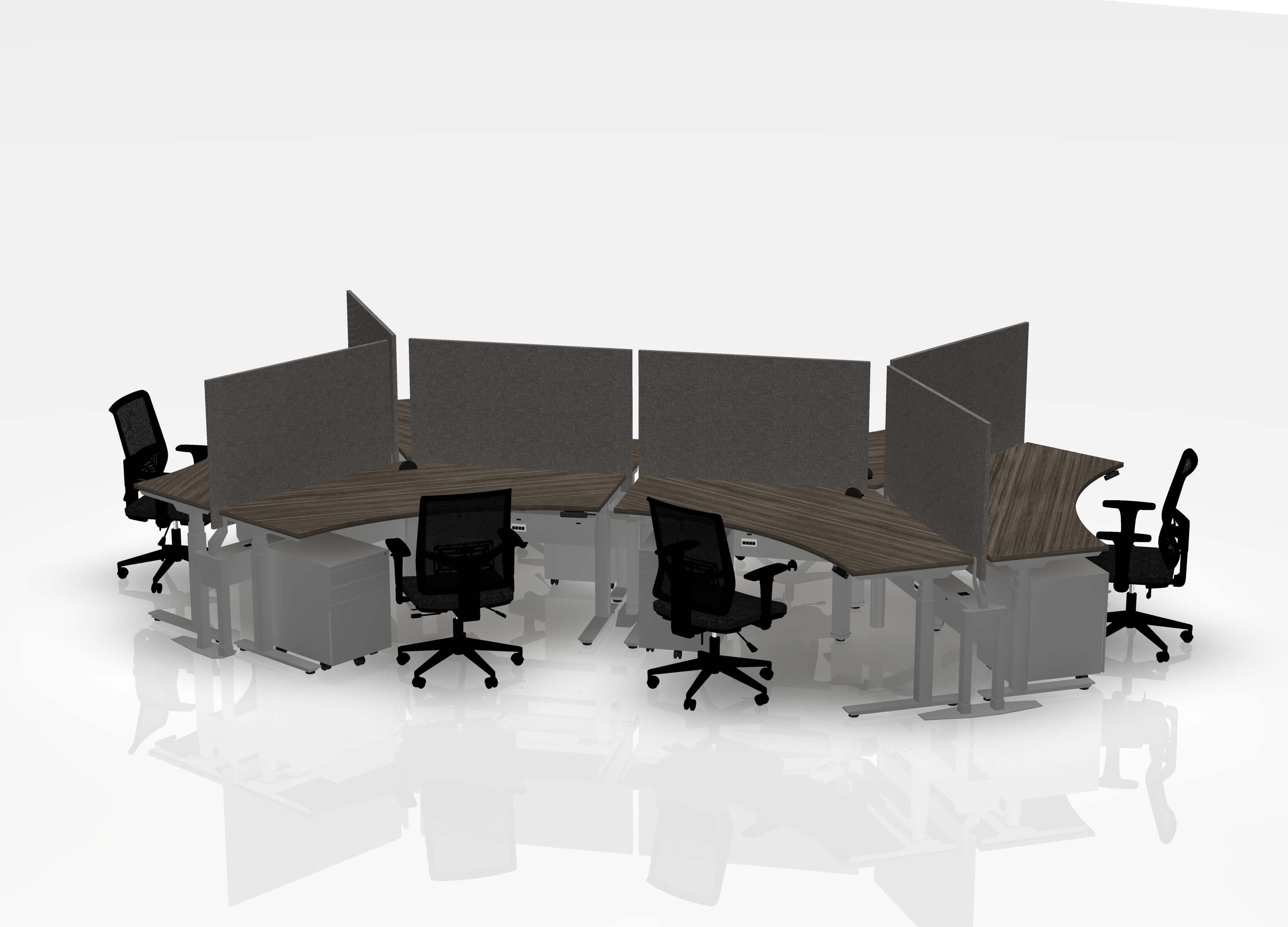 120 Think Desk Bundle (sit to stand) - Pod of 6 - Image 9